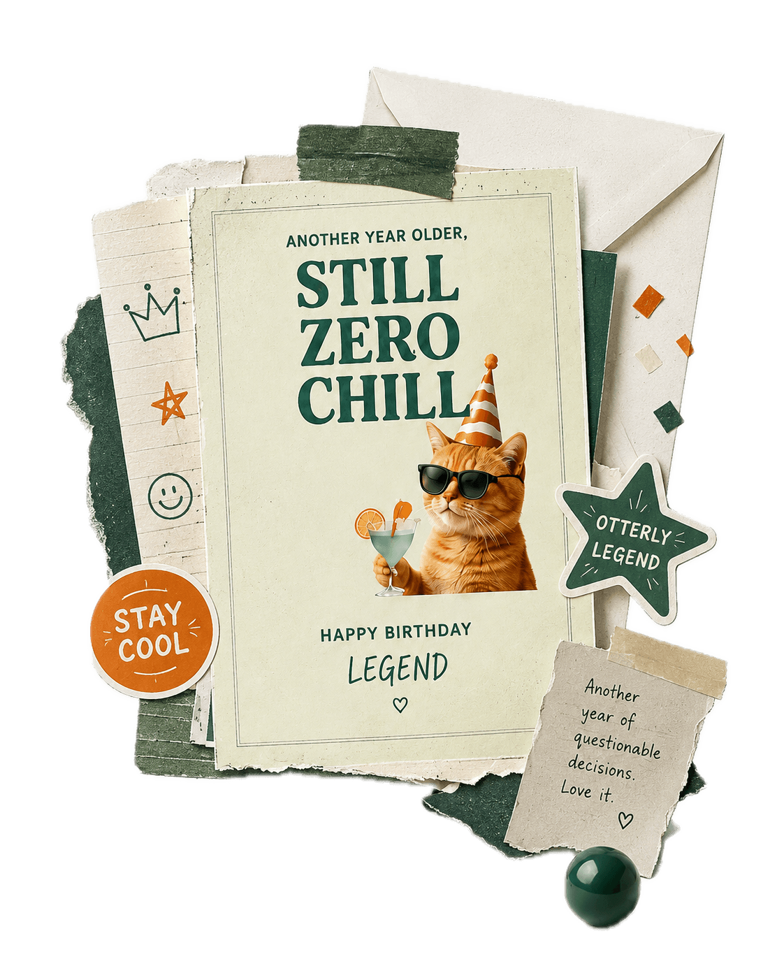 Example of a personalised Walty card design